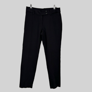 Lands End Black Straight Leg Ankle Trouser 8